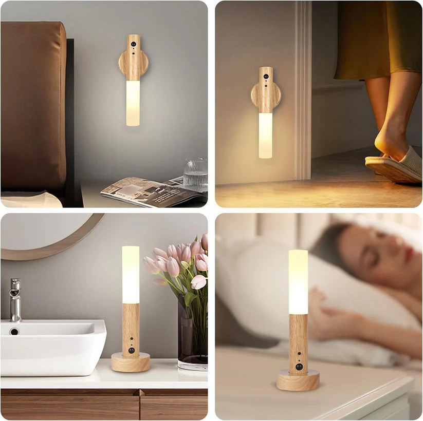 Magnetic Wireless Night Lamp – PIR LED for Home & Kitchen