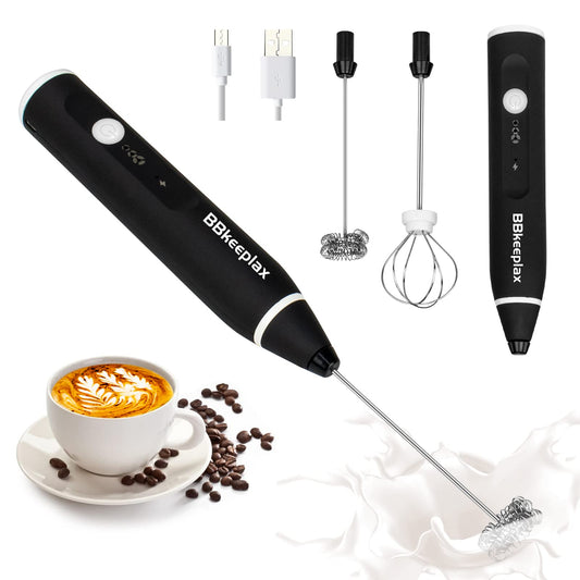 3-in-1 Rechargeable Coffee Frother & Egg Beater – Perfect for Lattes, Shakes, & More