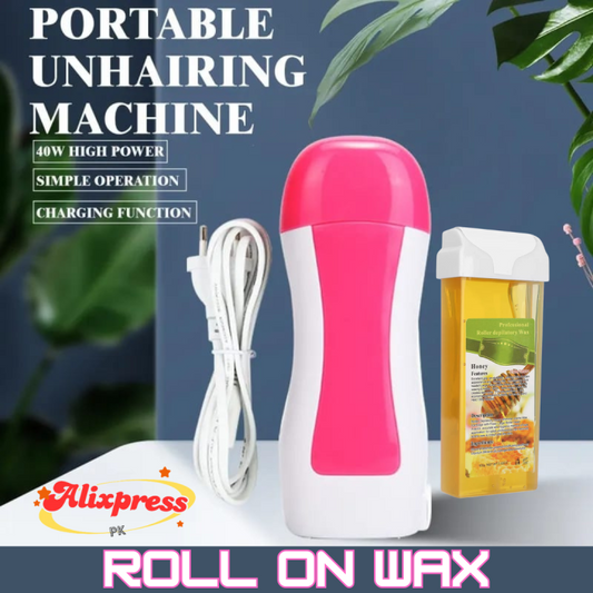 3-in-1 Wax Heater Kit with Roll-On Wax & Strips